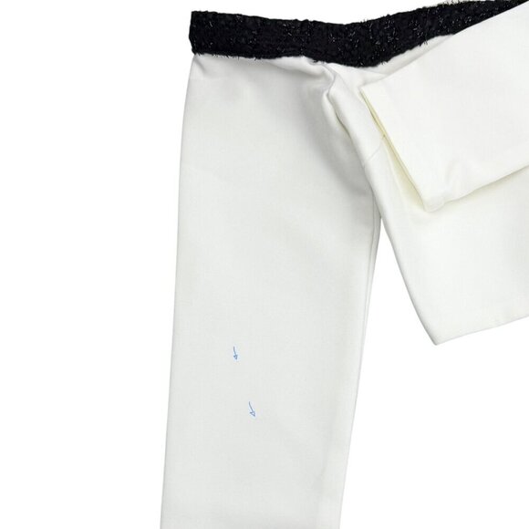 NWT AMBER X MESHKI Claudia Tweed Trim Bardot Off Shoulder Top Sz XS - Picture 10 of 13